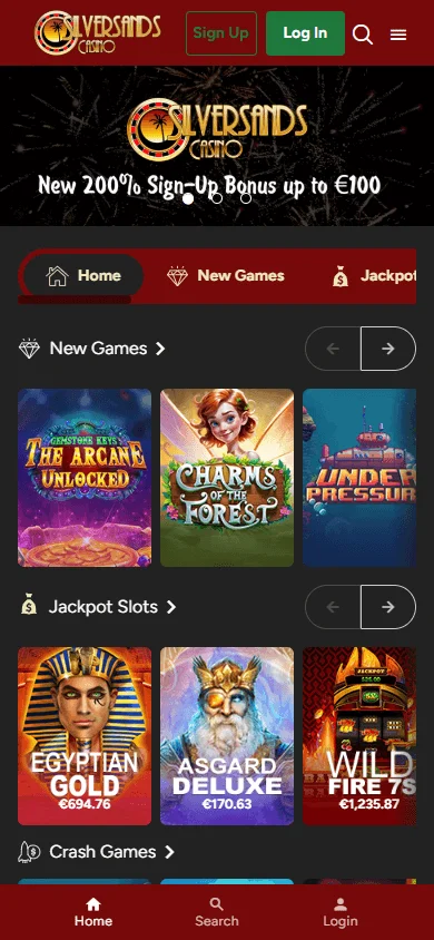 Silversands Casino mobile games experience